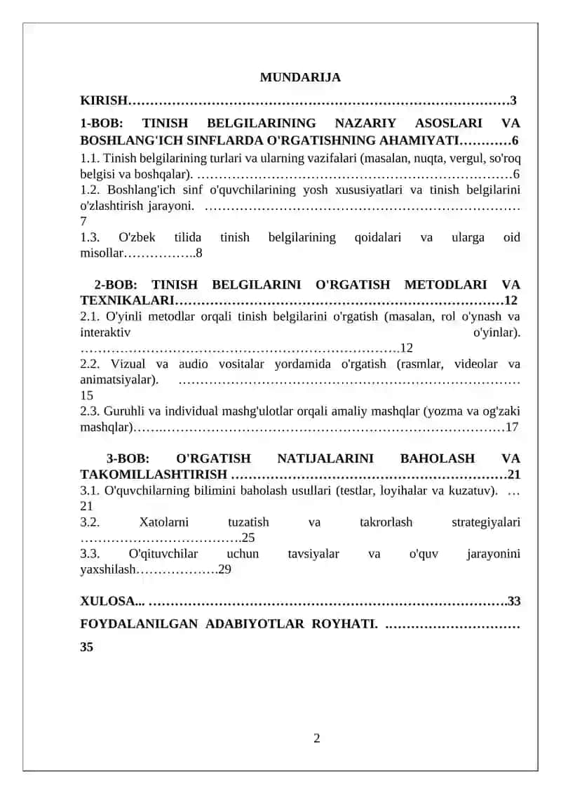 Boshlang‘ich sinflarda tinish belgilarini o‘rgatish metodikasi 2