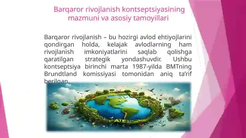 Barqaror rivojlanish konseptsiyasi 2