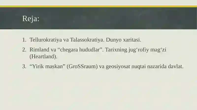 GEOSIYOSATNING ASOSIY TUSHUNCHALARI 2