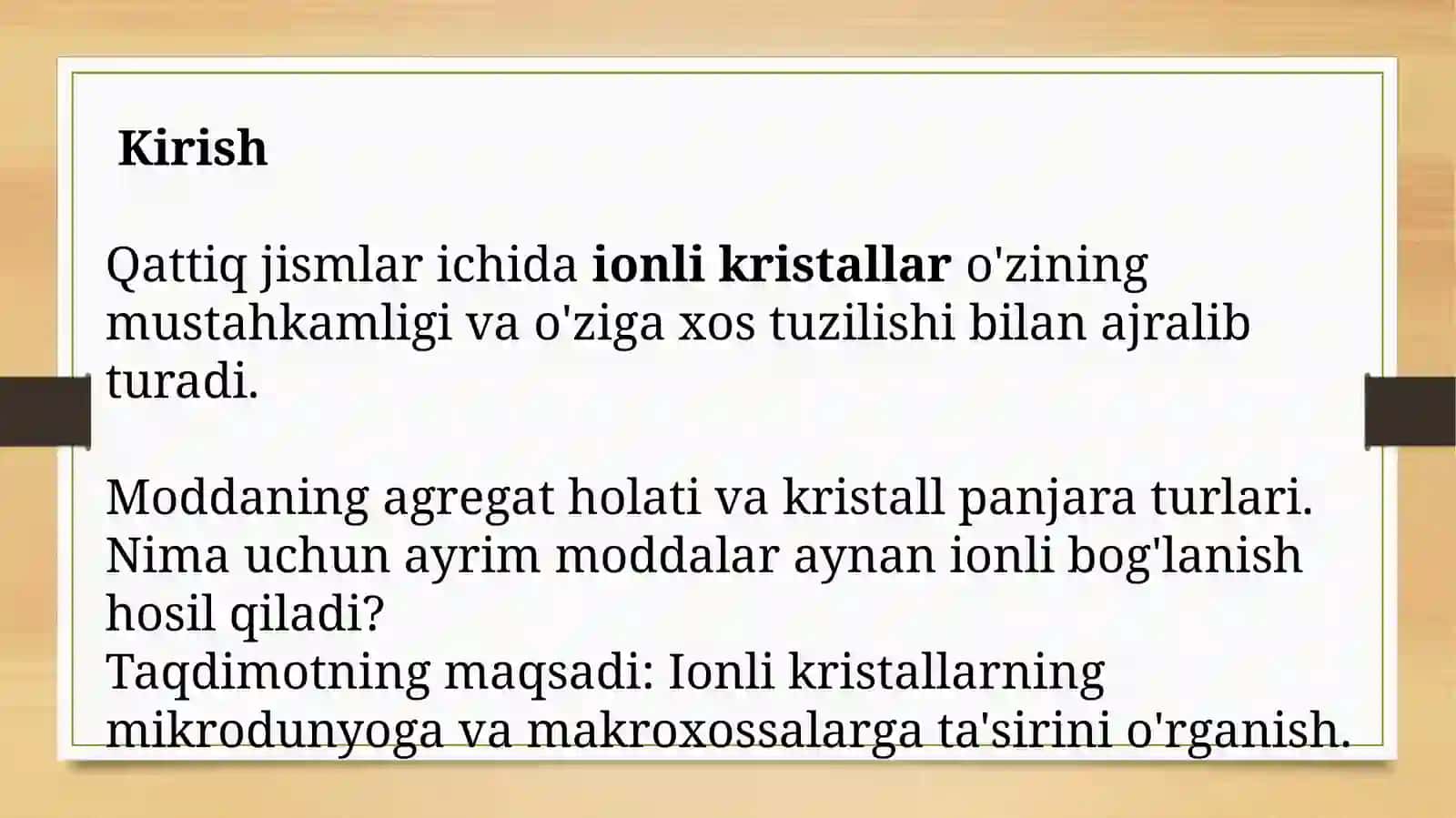 Ion bogʻlanishli kristallar 2