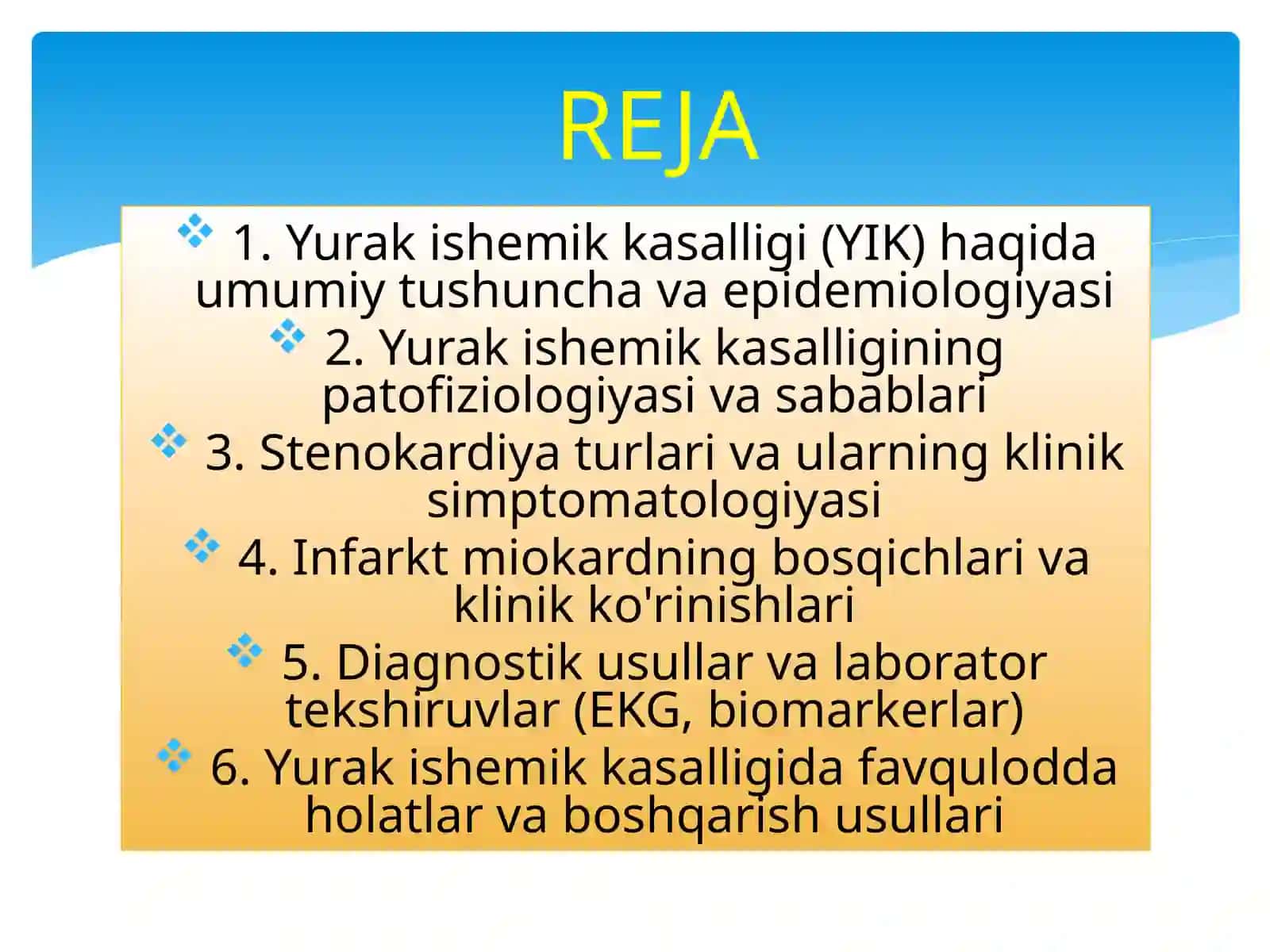 Yurak ishemik kasalligi haqida tushunchalar 2
