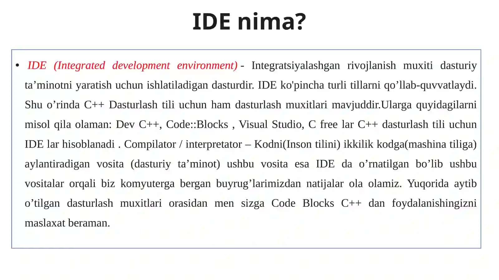 Code Blocks C++ 2