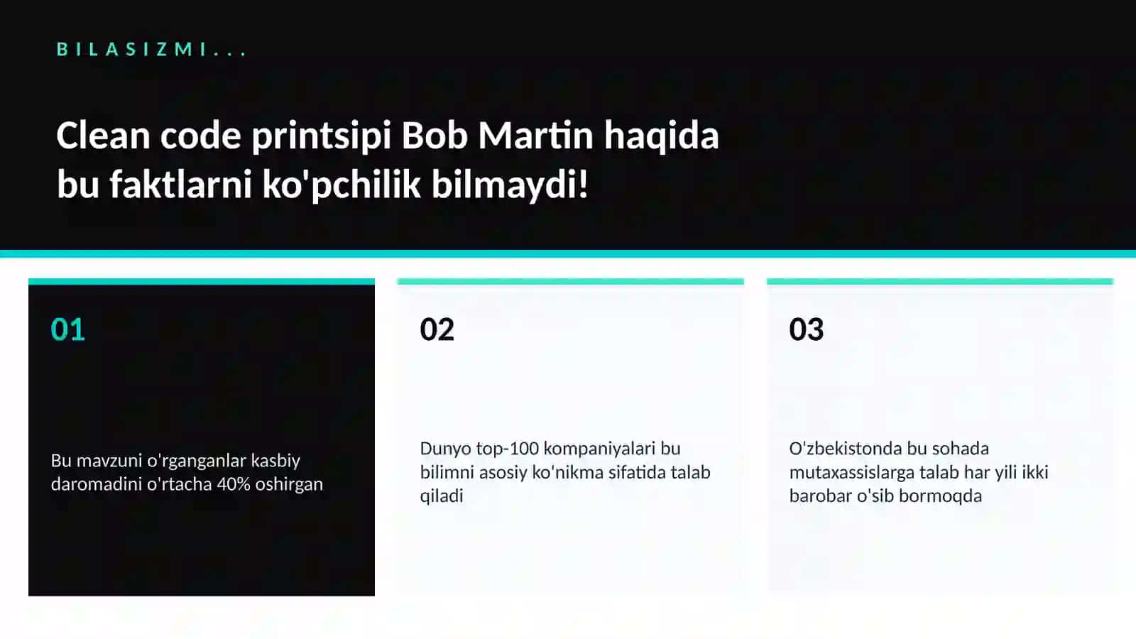 Clean code printsipi Bob Martin 2