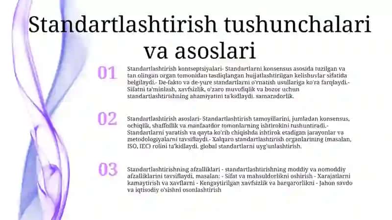 Standartlashtirishning Nazariy Asoslari 2