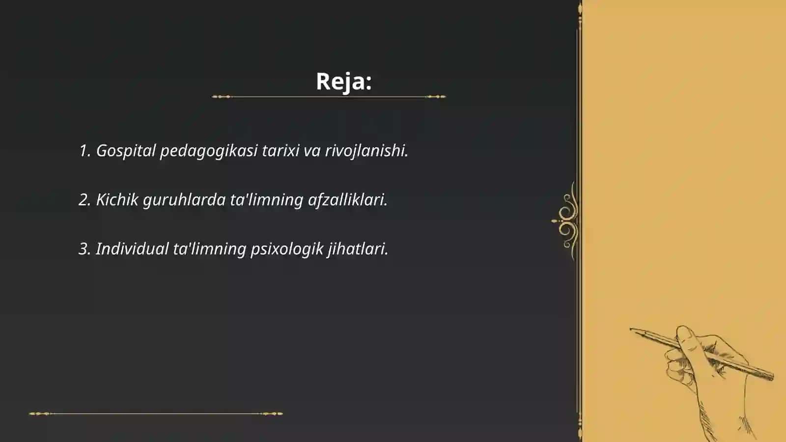 Gospital pedagogikasi 2