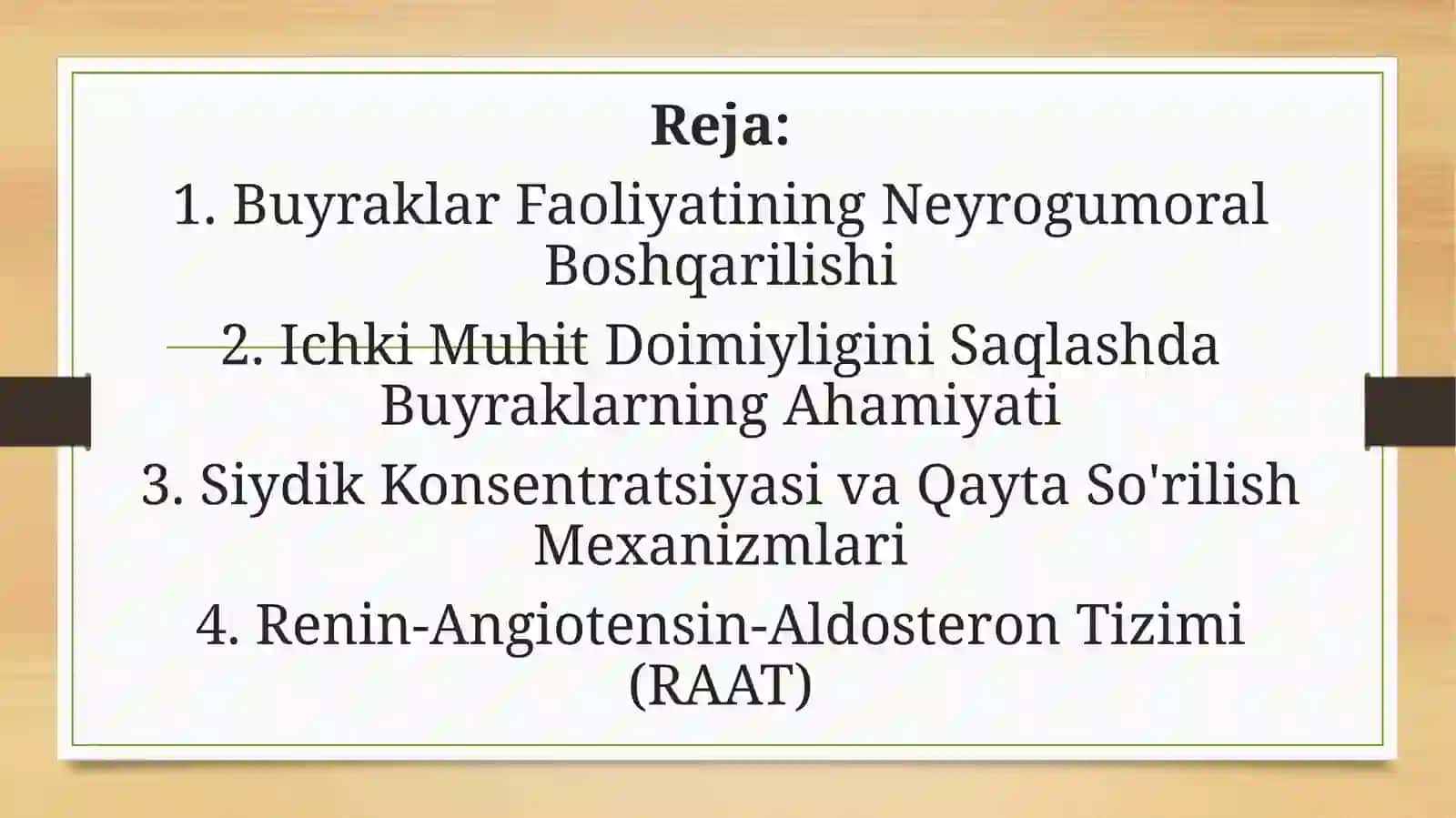 Buyrak faoliyatini boshqarilishi 2