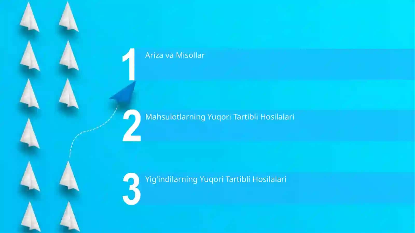 Yig'indilar va ko'paytmalarni yuqori tartibli hosilalari 2