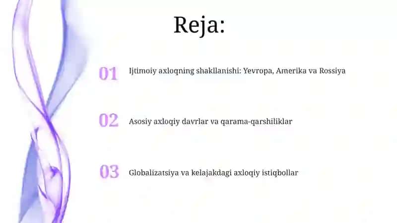 Yevropa Amerika va Rossiyada ijtimoiy etikasi tarixi 2