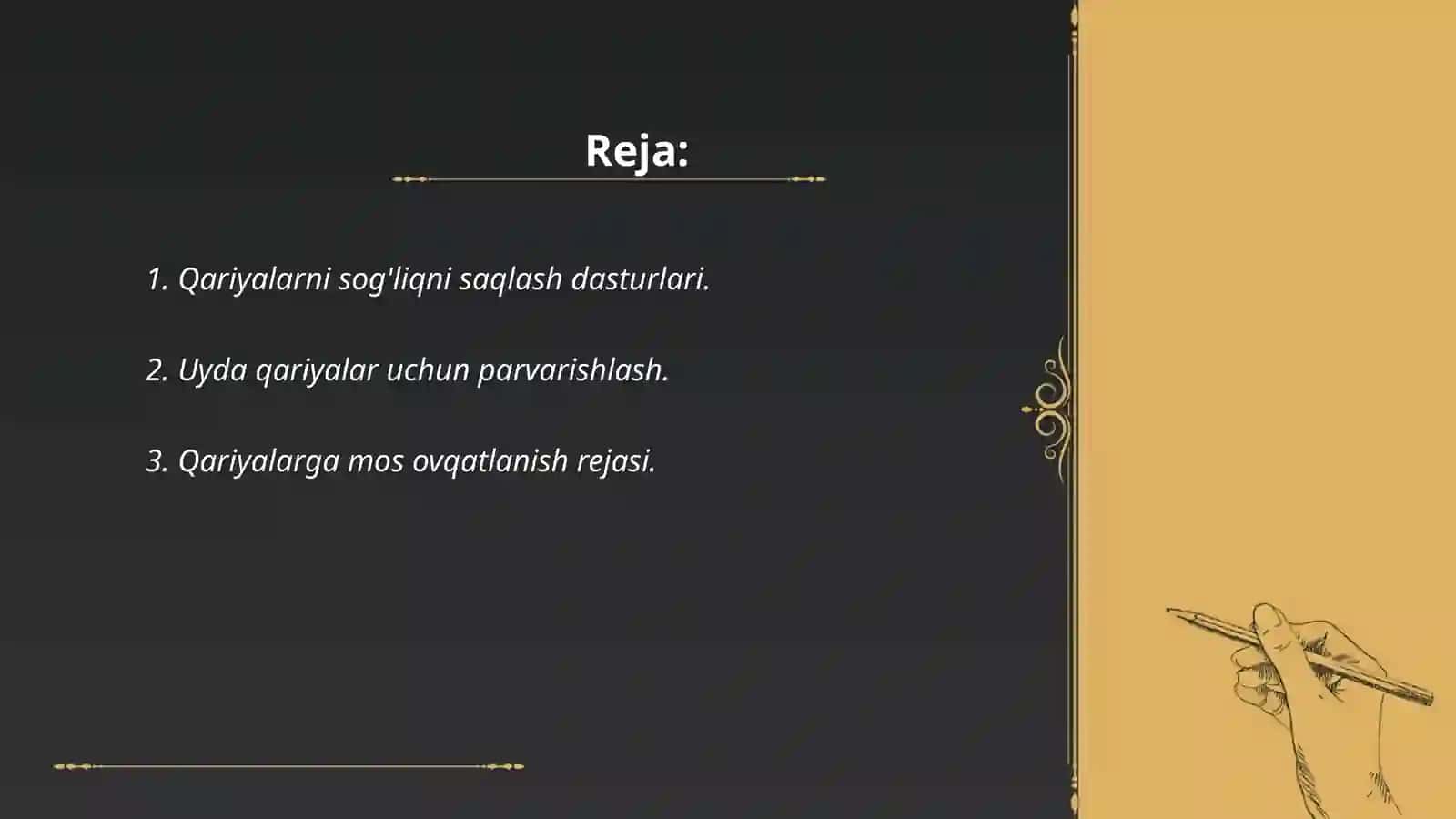 Qariyalarni sog'liqni saqlash dasturlari 2