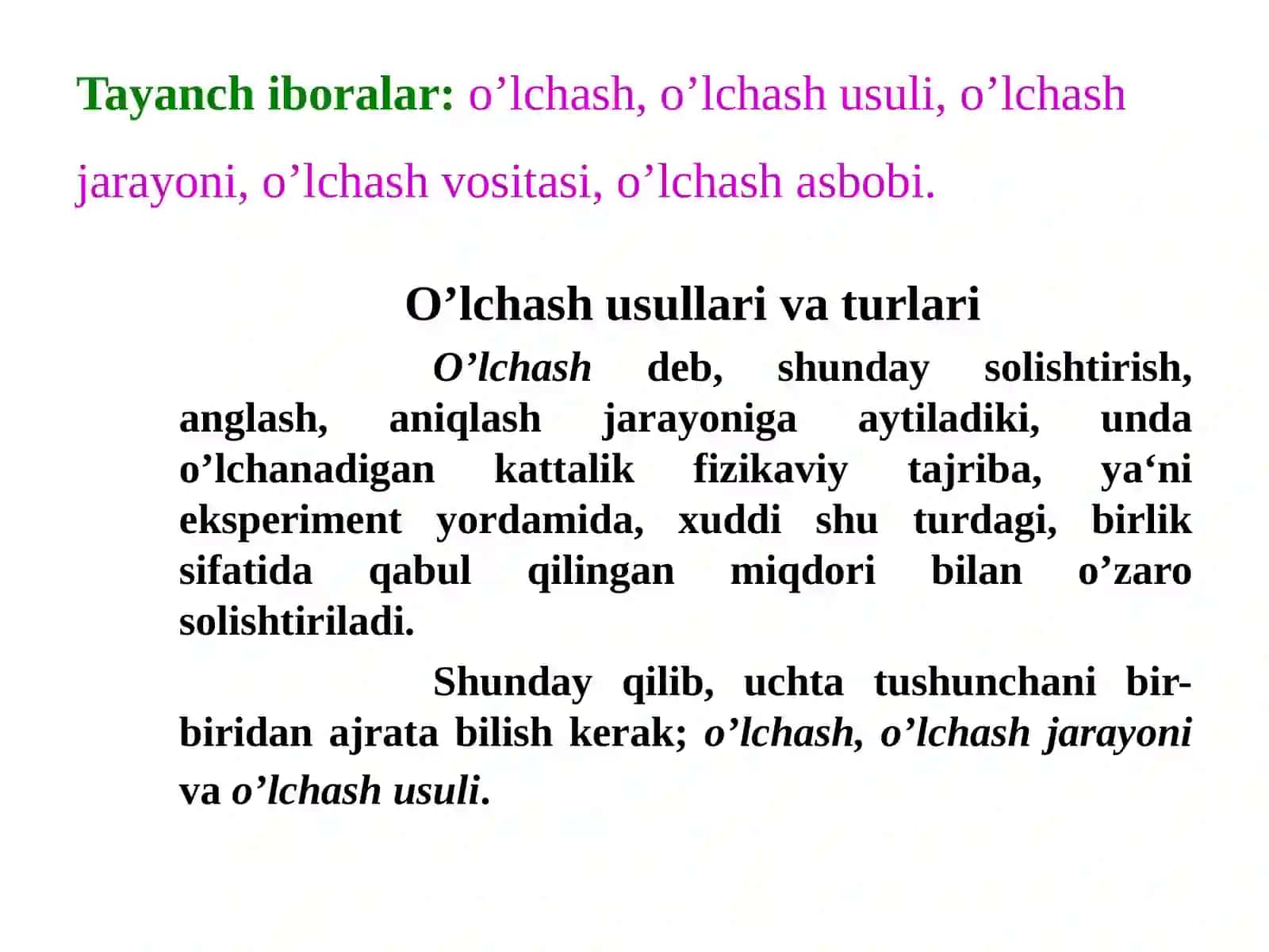 O‘lchashusullarivavositalari 2