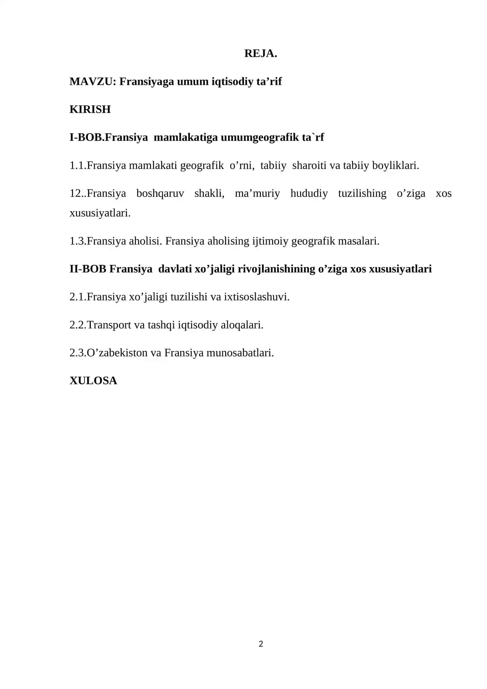 Fransiyaga umum iqtisodiy ta’rif 2