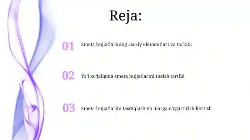 Smeta hujjatlarining tartibi 2