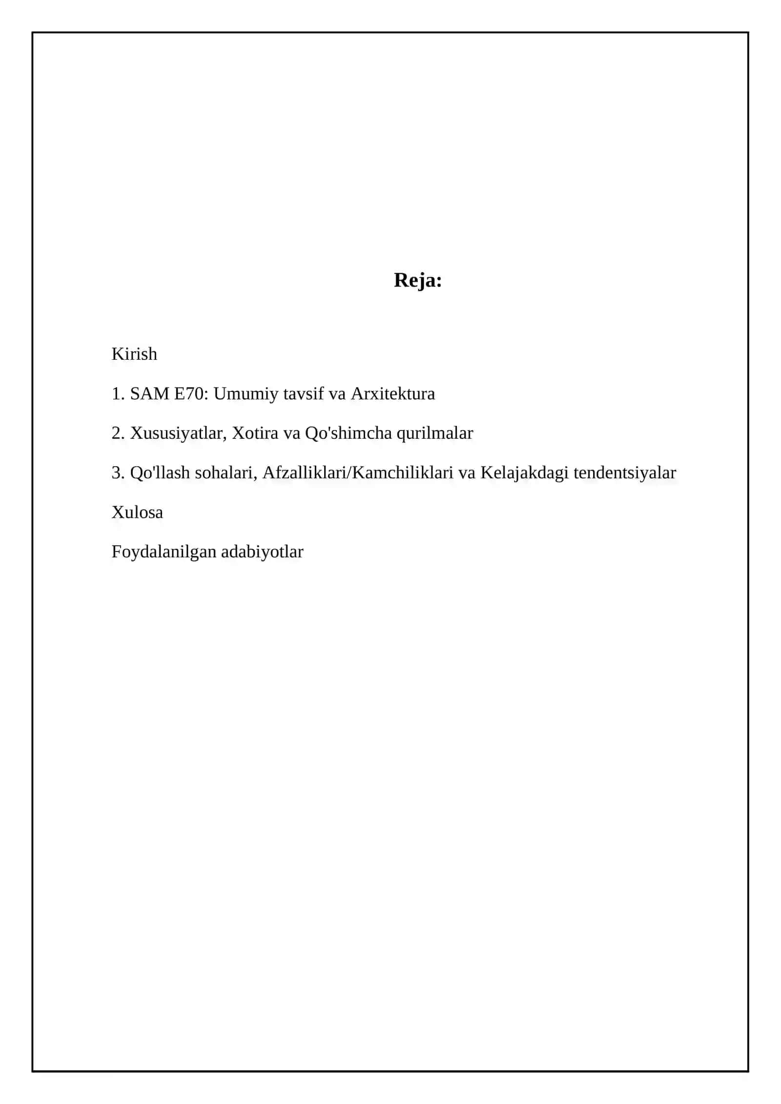 SAM E70 2