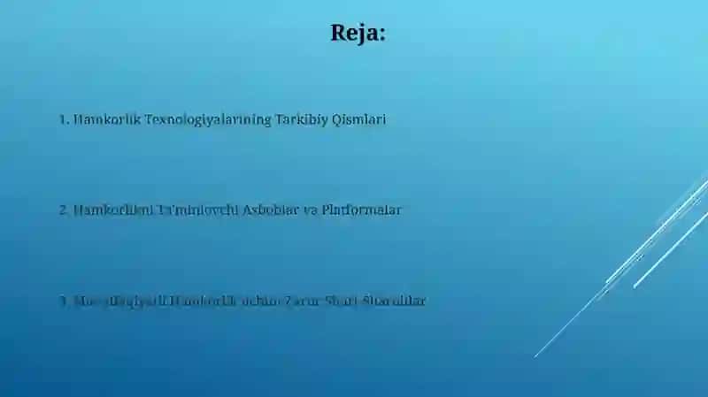 Hamkorlik Texnologiyalarining Tarkibiy Qismlari 2