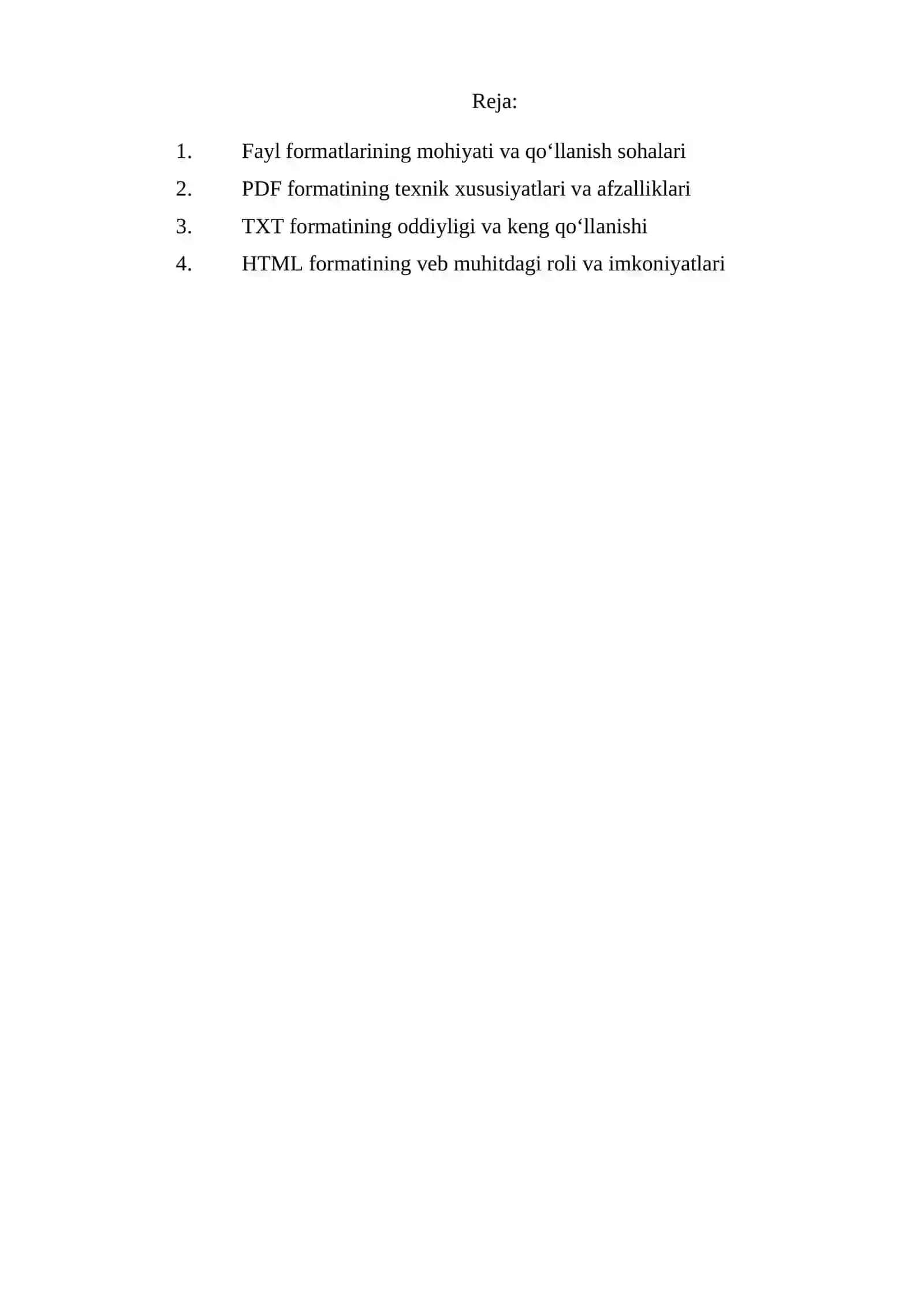 Fayllarni turli formatlarda saqlash (PDF, TXT, HTML) 2