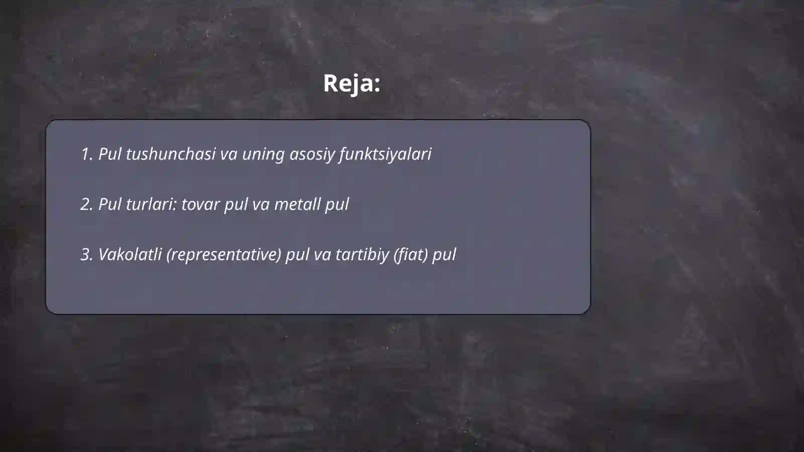 Pul nazariyasi-pul turlari va asosiy pul nazariyalari 2