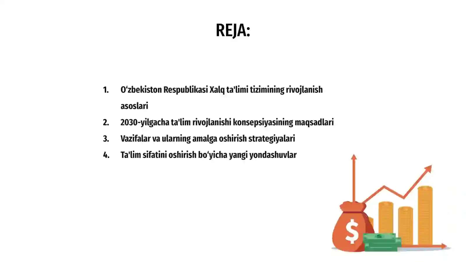 O‘zbekiston Respublikasi Xalq ta'limi tizimini 2030-yilgacha rivojlantirish Konsepsiyasida belgilangan vazifalar va kutilayotgan natijalar tahlili 2