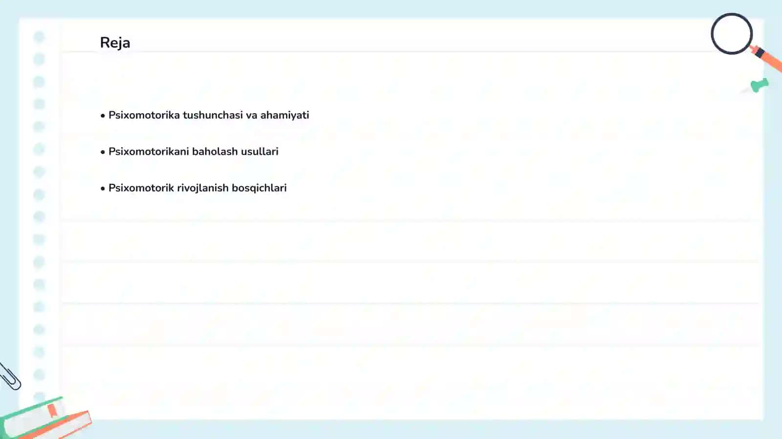 Psixomotorika tushunchasi va ahamiyati 2