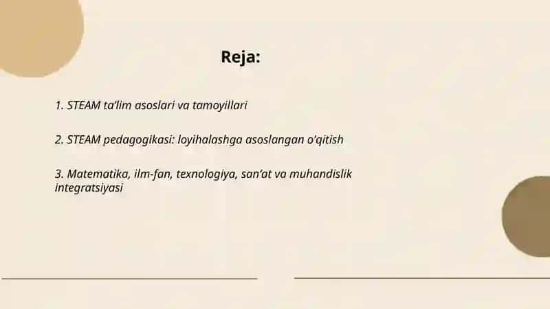 STEAM ta'lim asoslari va tamoyillari 2