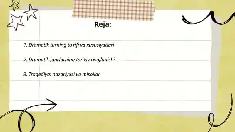 Dramatik tur va uning janrlari 2
