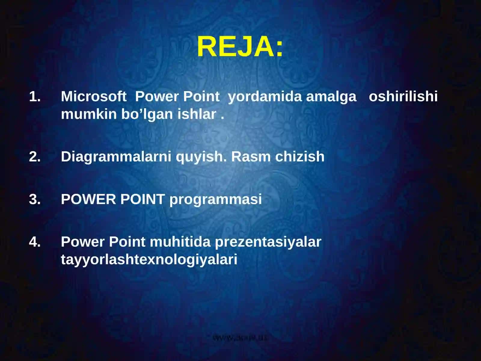 Power point dasturining asosiy elementlari 2