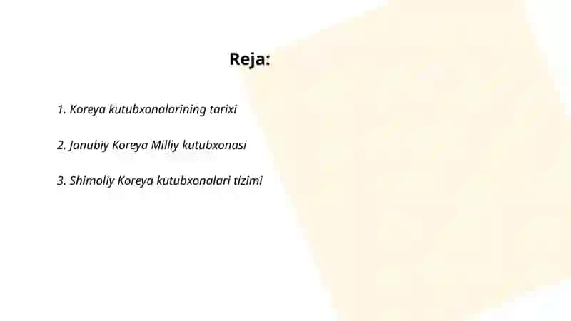 Koreya kutubxonalari Iskandarova Turg‘unoy G‘anijon qizi 2