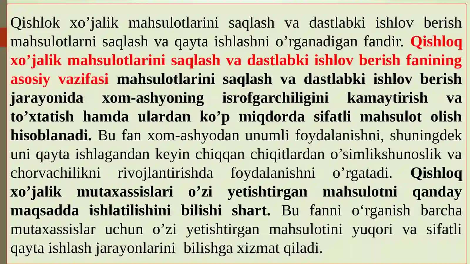 Qishlok xo’jalik mahsulotlarini saqlash va dastlabki ishlov berish 2