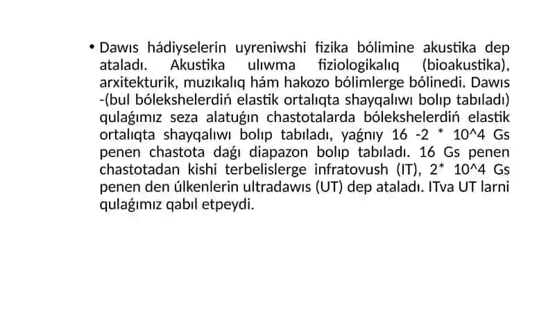 Bioakustika 2