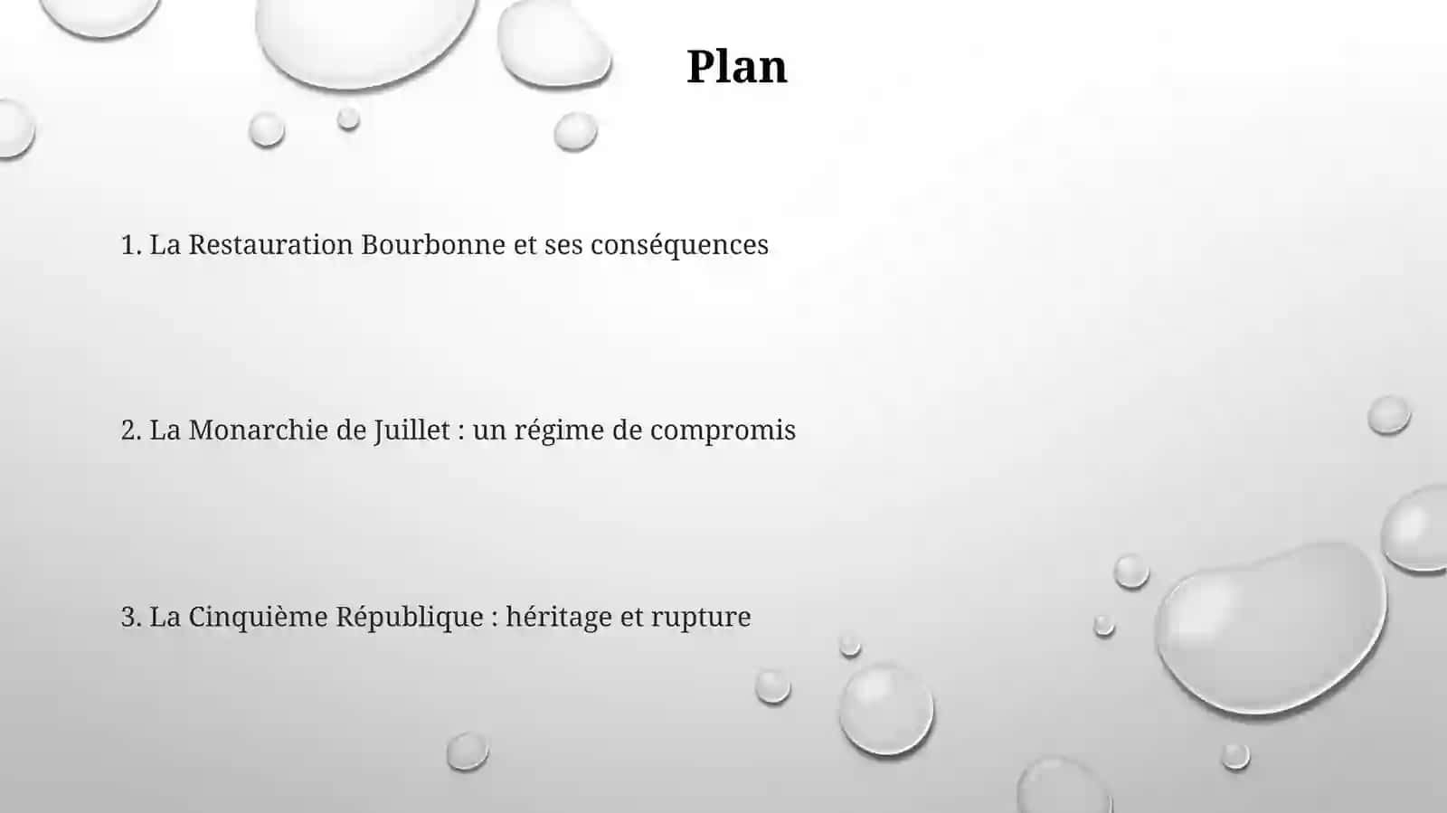 La Restauration et la monarchie de Juillet 14. La France et la V République 2