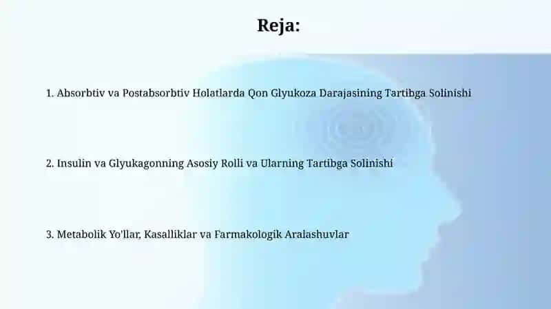 Absorbtiv va postabsorbtiv holatlarda qonda glyukoza miqdorini boshqarilishi 2