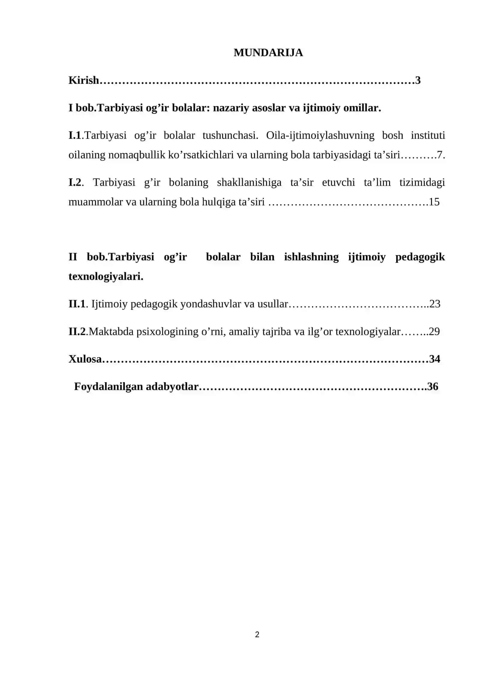 Tarbiyasi og’ir bolalar bilan ishlashning jtimoiy pedagogik texnologiyalari 2