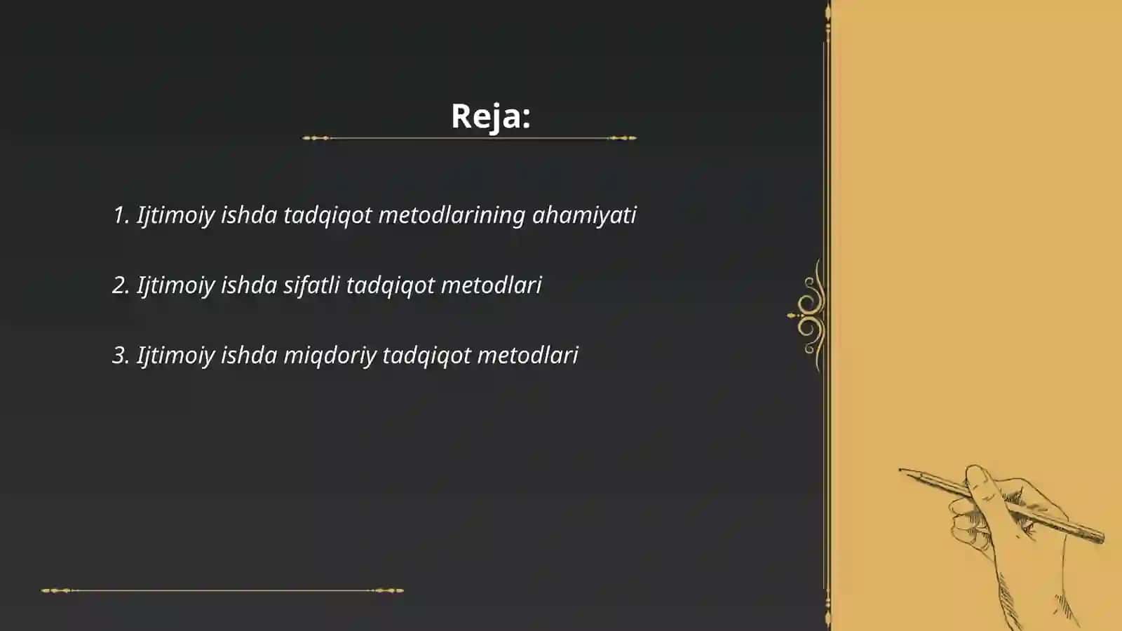 Ijtimoiy ishda tadqiqod metodlarining nazariy asoslari 2