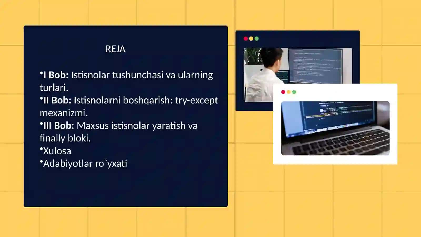 Pythonda istisnolar bilan ishlash 2