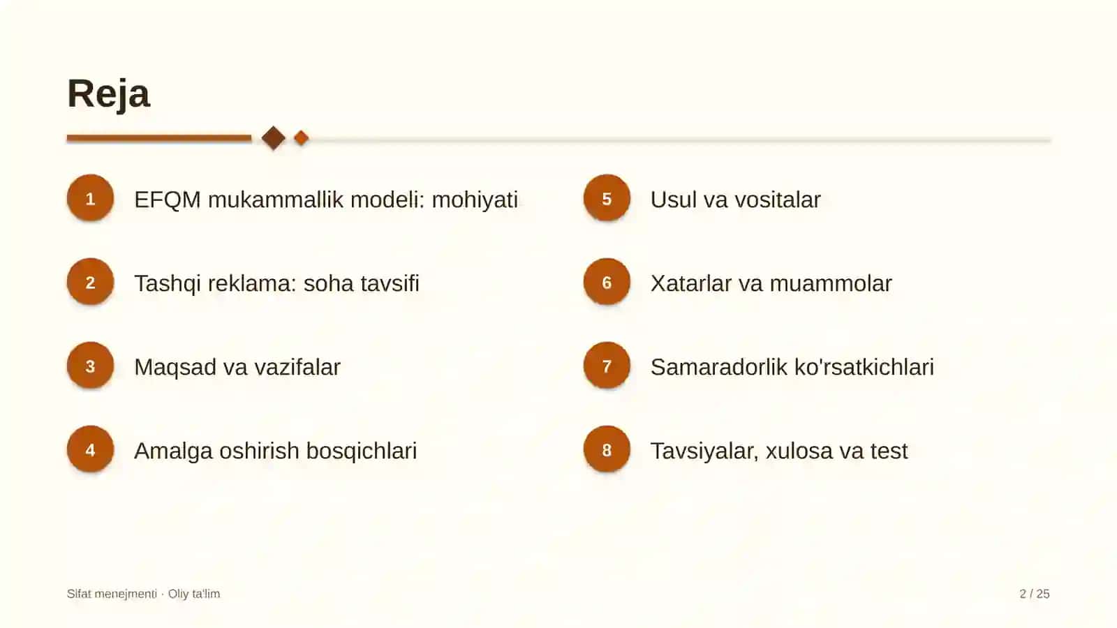 tashqi reklama sohasida efqm mukammallik modelini qo'llash 4548 2