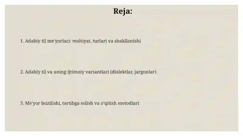 Adabiy til me’yorlari 2