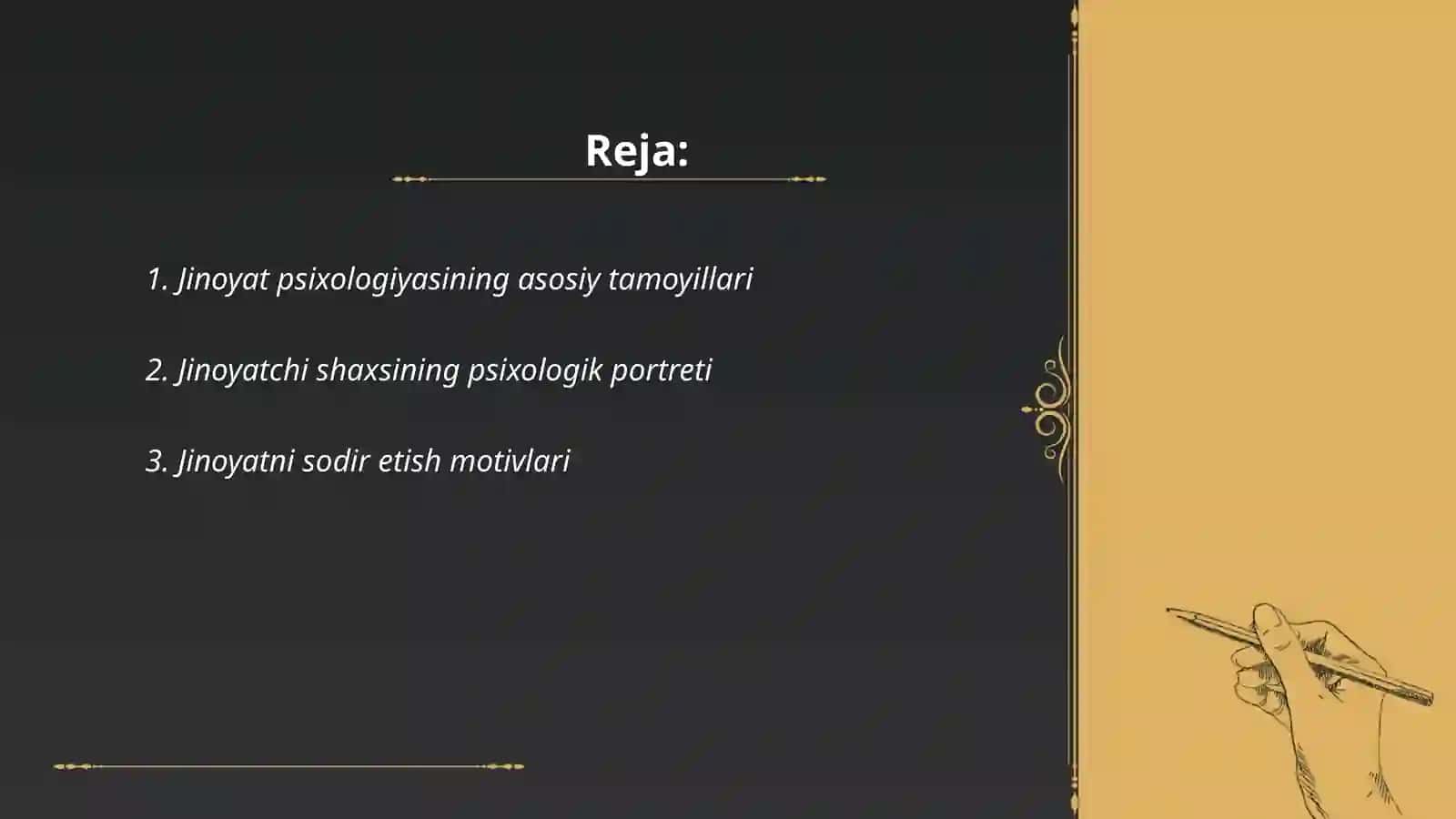 Jinoyatni aniqlashning psixologik xususiyatlari 2