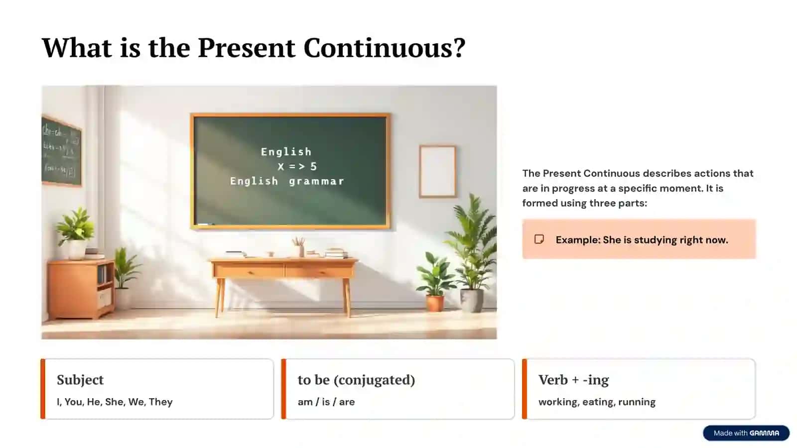 The Present Continuous 2