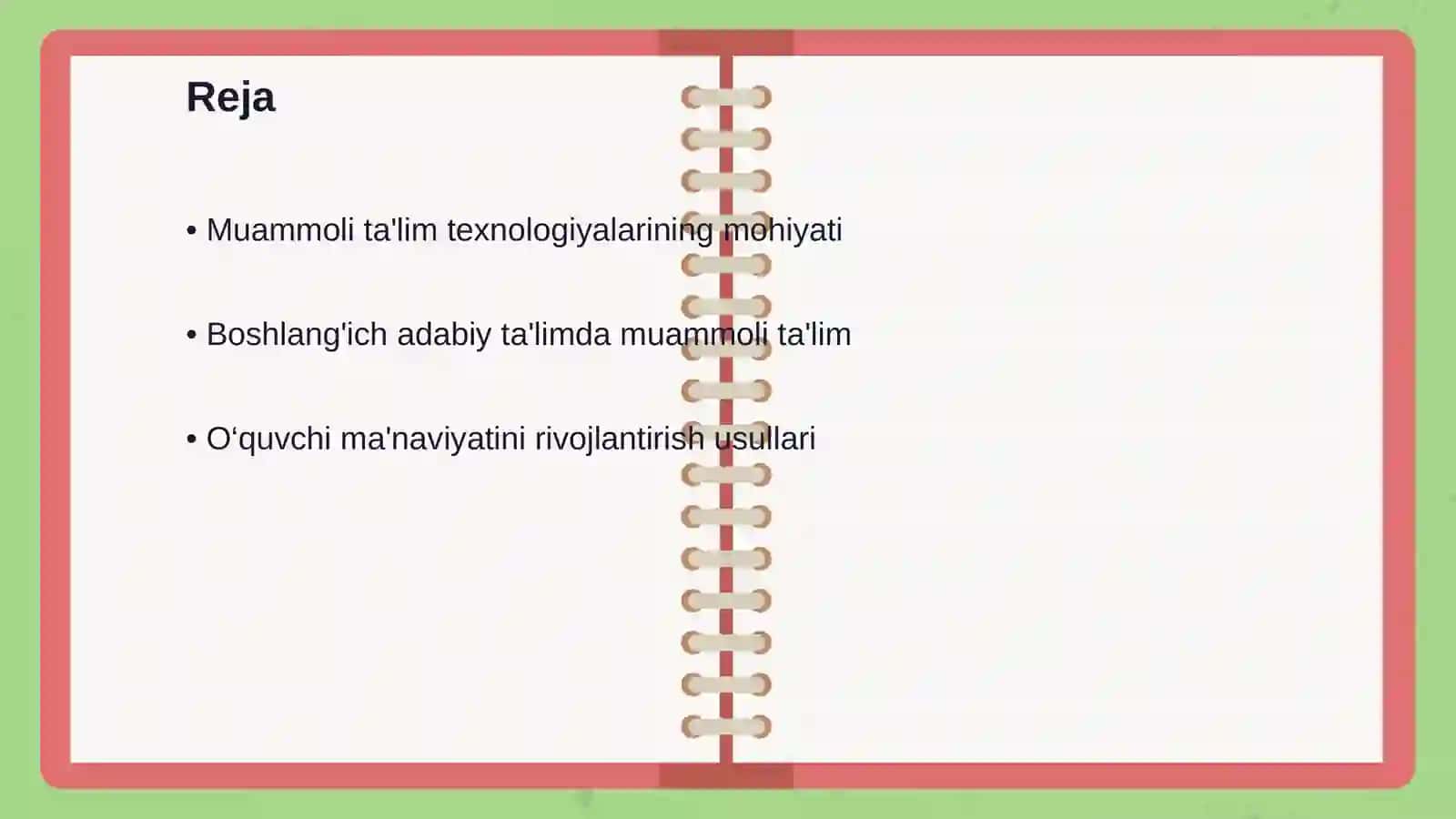 Boshlang'ich adabiy ta'limda o‘quvchi ma'naviyatini kamol toptirishda muammoli ta'lim texnologiyasining o‘rni 2