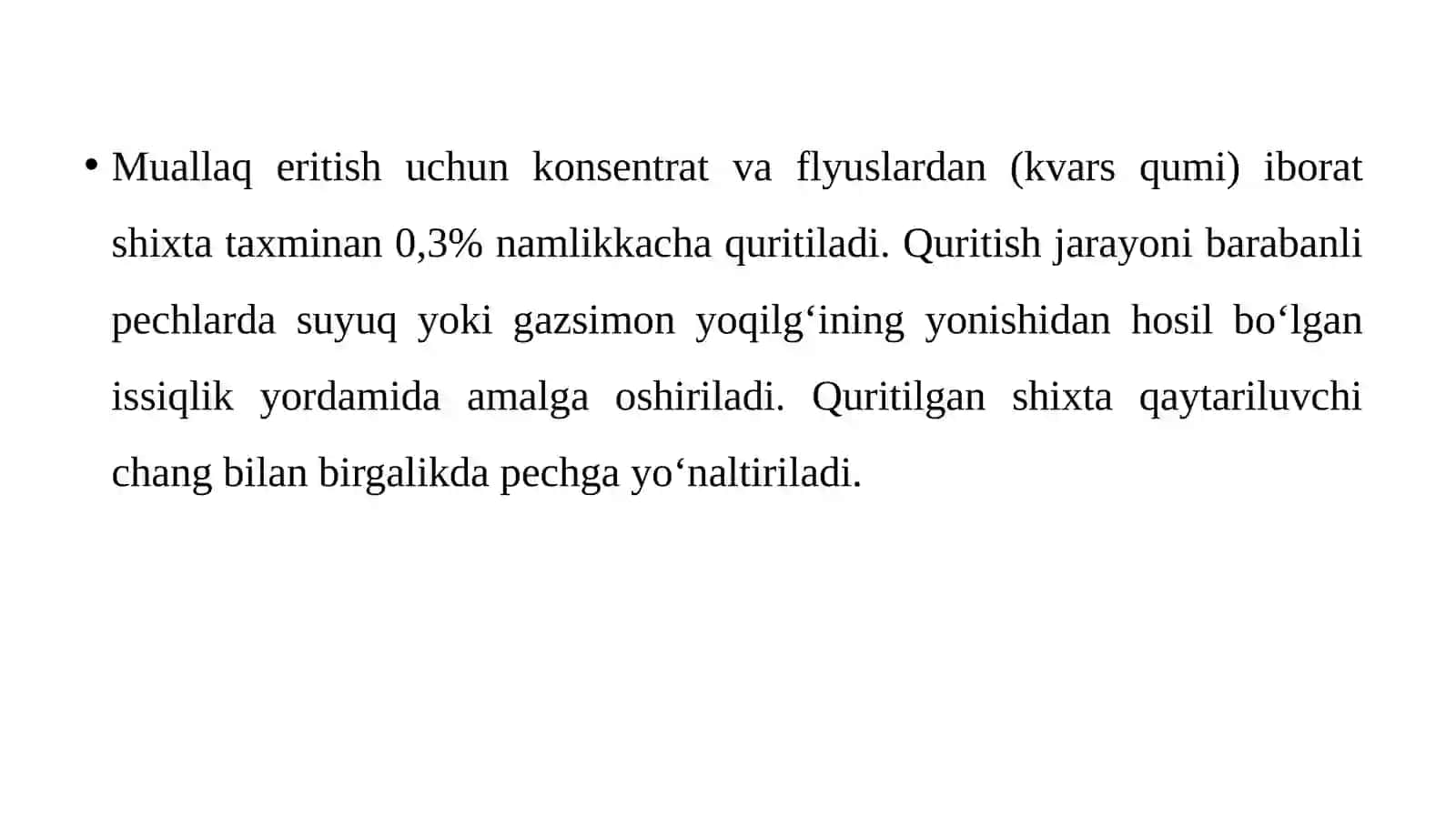 Muallaq holatdagi sil orodyor damida eritish 2