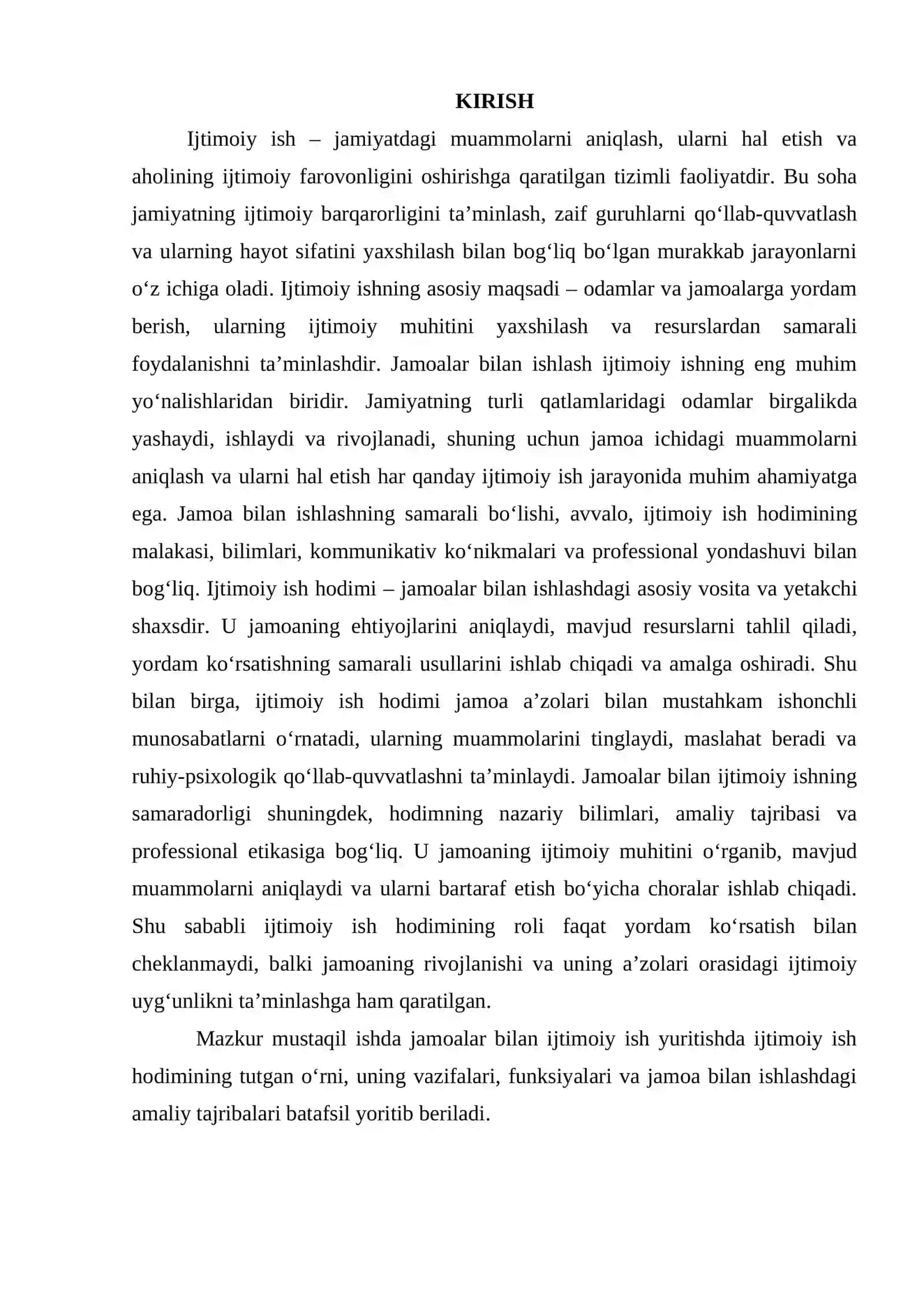 Jamoalar bilan ijtimoiy ish yuritishda ijtimoiy ish hodimining tutgan o‘rni 2