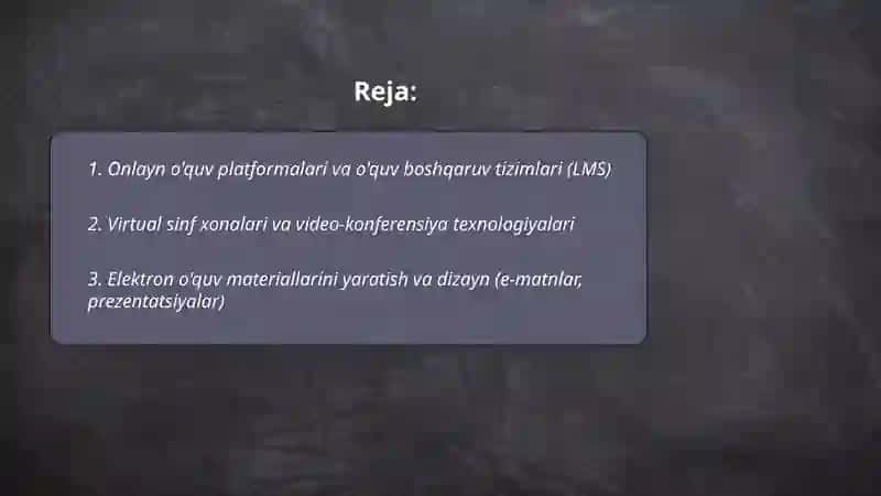 Masofaviy ta'lim texnologiyasi 2