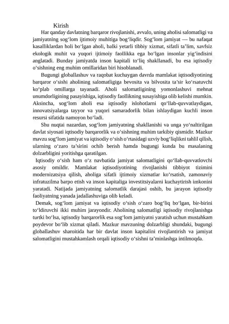 SOG'LOM JAMIYaT VA IQTISODIY OSISh O‘RTASIDAGI BOGLIQLIK 2
