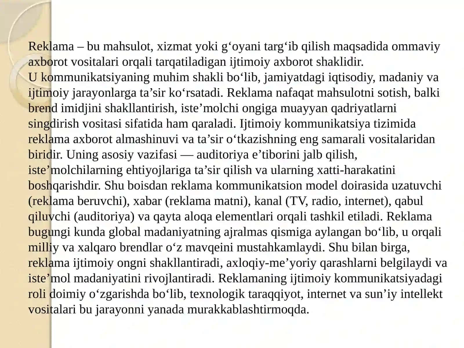 Reklama-ijtimoiy kommunikatsiya 2