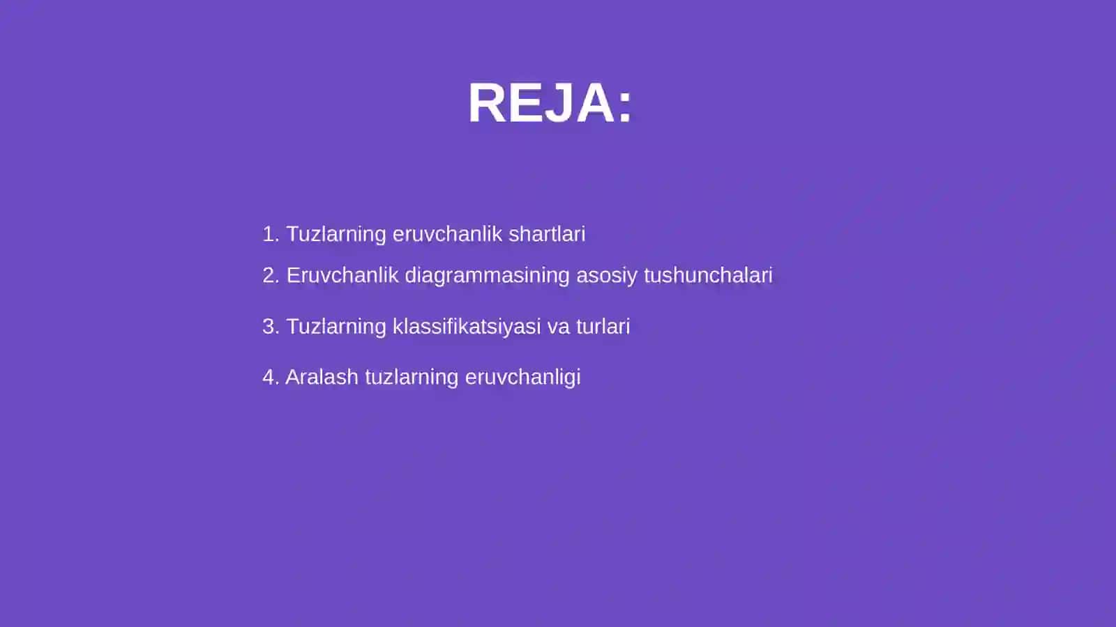 Tuzlarning eruvchanlik diagrammasi 2