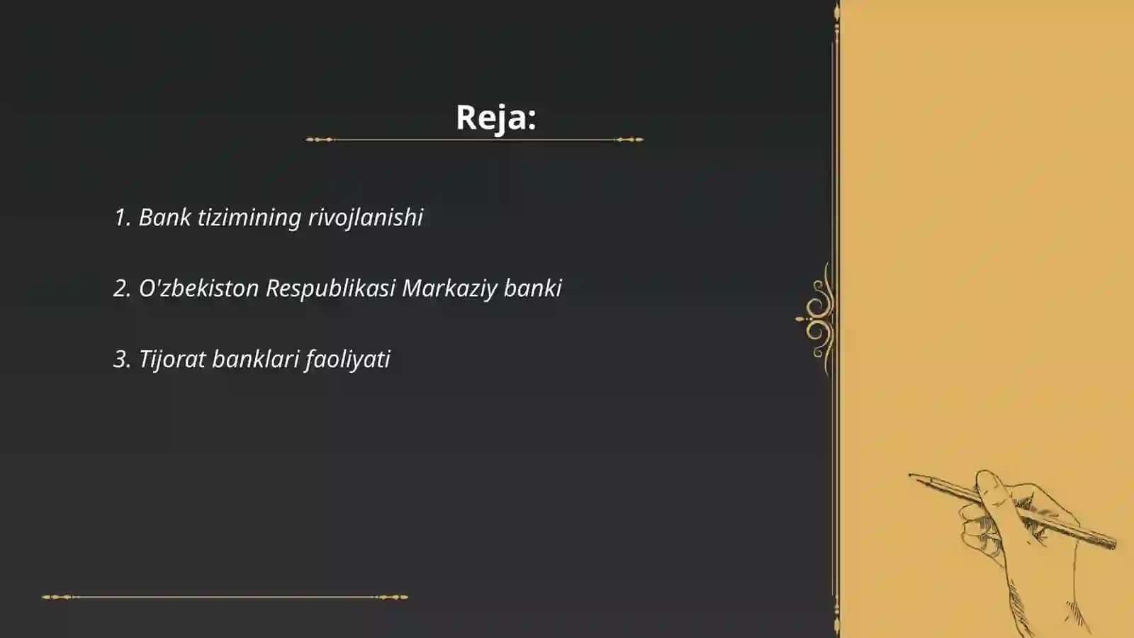 Bank tizimining rivojlanishi 2