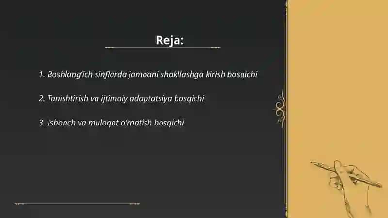 Boshlangʻich sinflarda oʻquvchilar jamoasini shakllantirish bosqichlari 2