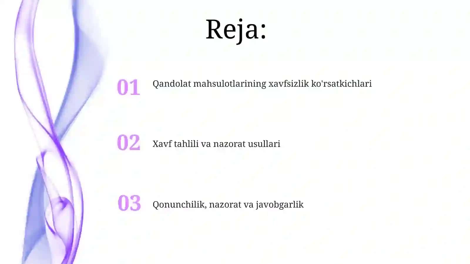 Konfet va shirinlik mahsulotlarining xavfsizlik ko'rsatkichlari 2