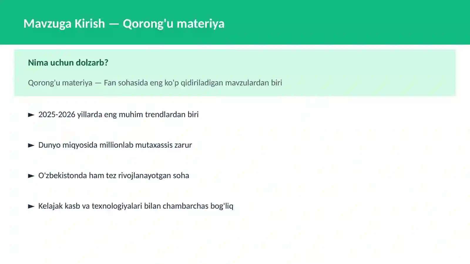 Qorong'u materiya 2