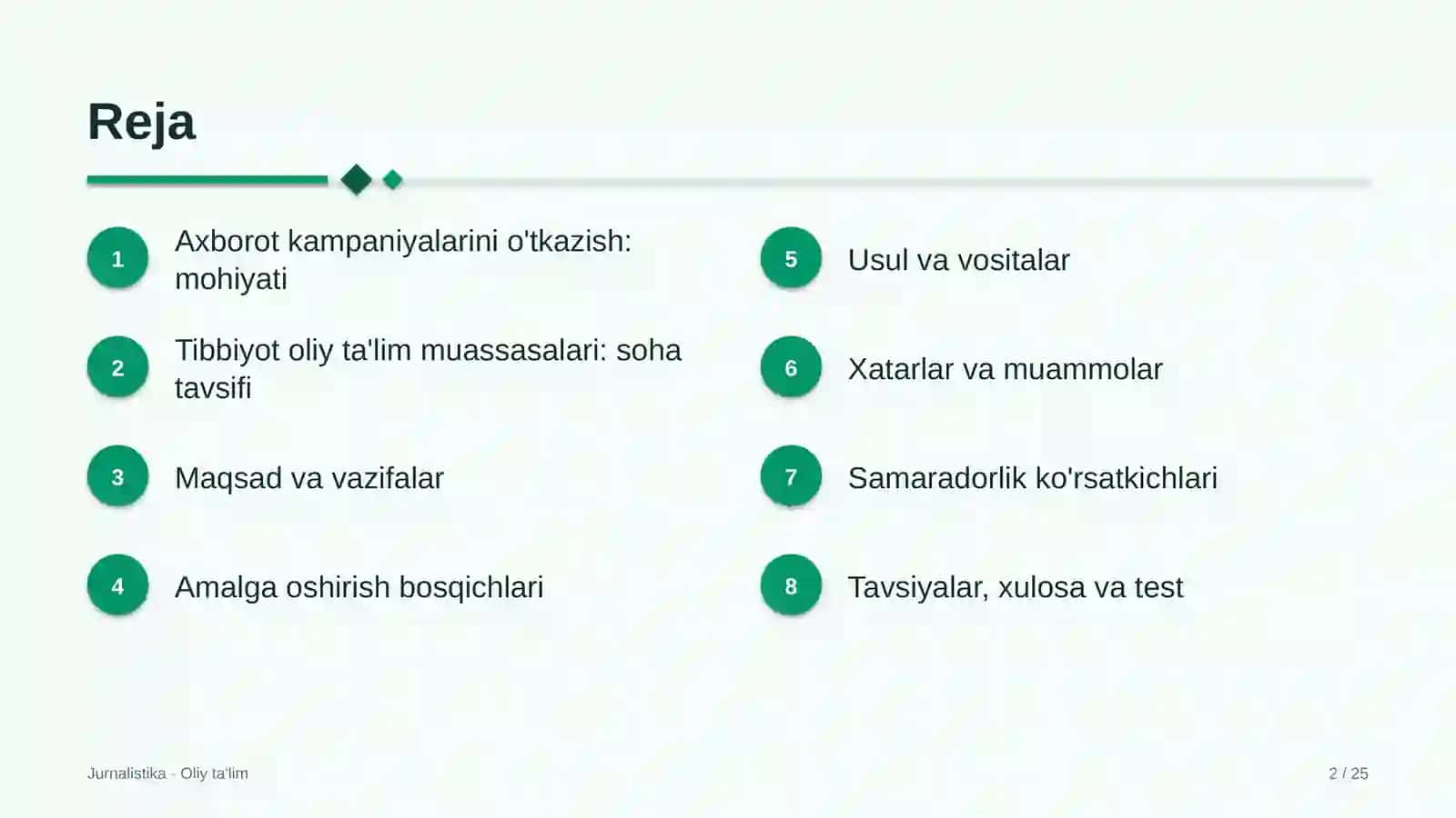 tibbiyot oliy ta'lim muassasalarida axborot kampaniyalarini o'tkazish 2310 2