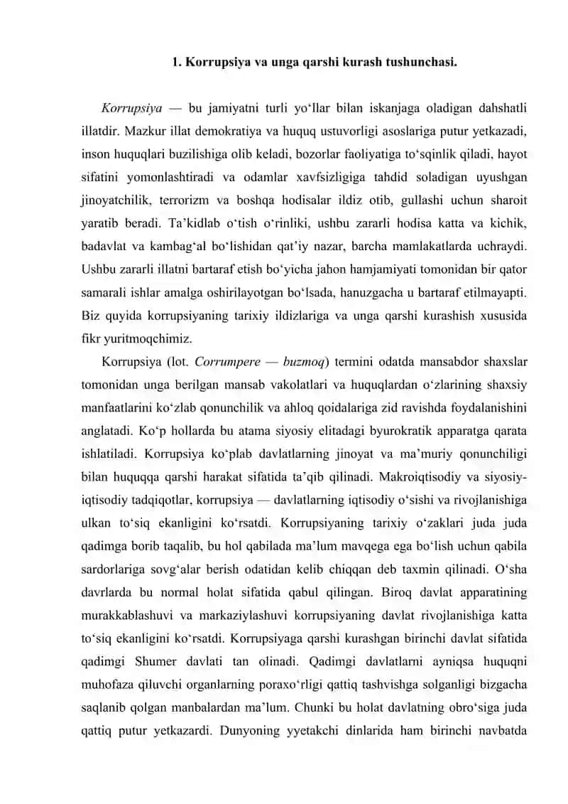 Korrupsiyaga qarshi kurashning huquqiy asoslari 2